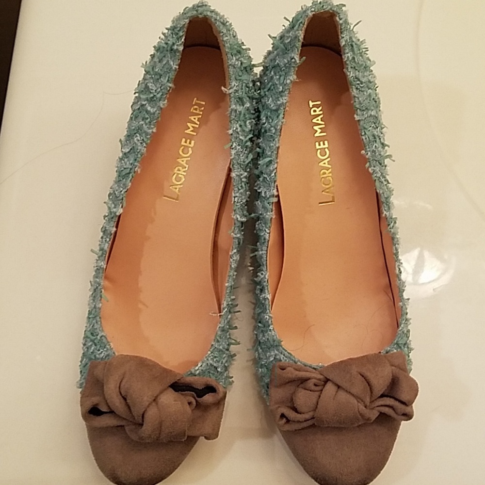 Brown and Mint Green Heels